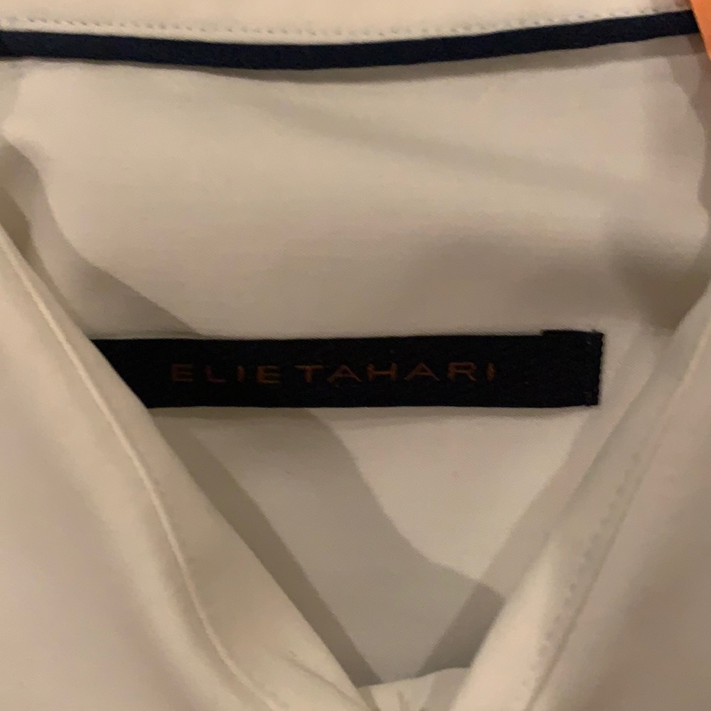 Elie tahari men’s white long sleeve dress shirts